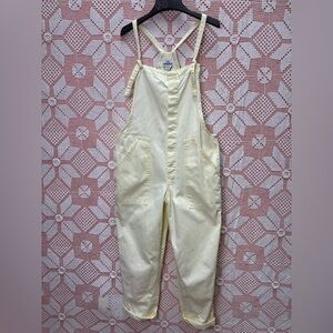 Vintage Jordache Pale Yellow Cotton Overalls Sz M